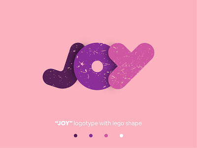 JOY joy logo pink purple typography