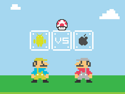 IOS & Android android blue competition green ios mario marshroom nintendo sky vs