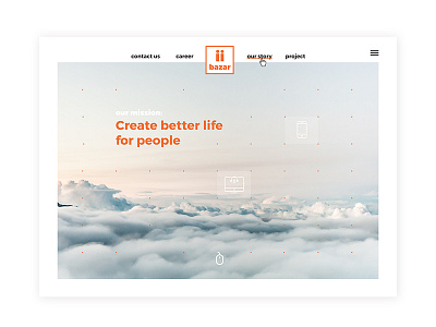 Corporate web design business interface life market mouse orange people ui userinterface webdesign website white
