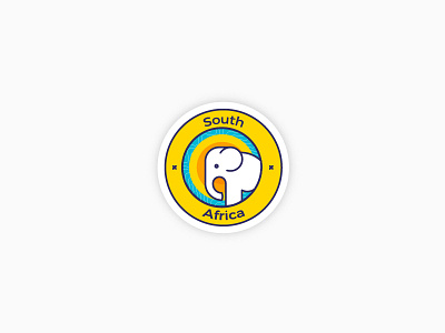 South Africa Patches africa city elephant france icon illustration line patches south vector