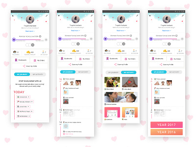 User Profile android app baby app branding colorful design design gradient icon illustration minimal parenting pregnancy profile profile design timeline ui user ux vector