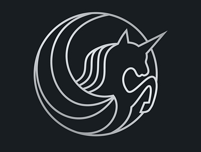 Unicorn Logo animal beautiful horse horse logo jumping mark silver unicorns