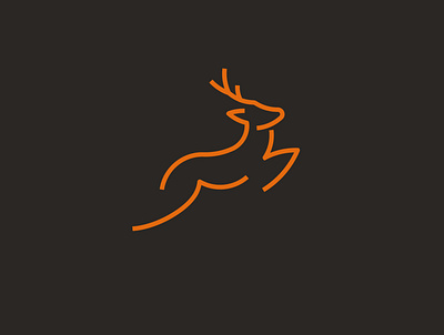 Minimalist Deer Logo animal antler deer deer illustration jumping lineart logo minimal minimalist simple