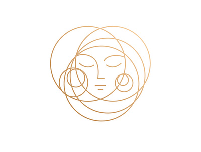 HeadSpace Salon Logo beauty circle girl hair minimalist salon salon logo simple women