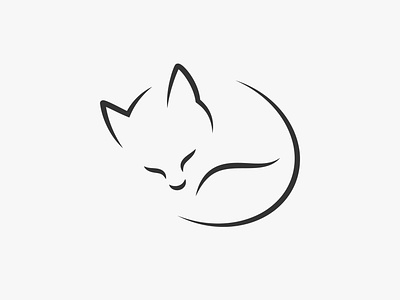 Minimalist Cat Logo Design