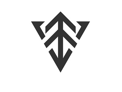 Arrow Tree Logo adventure arrow gear minimalist mountain outdoor pine shop tactical tree triangular