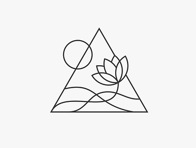 Bloom Nature Logo bloom flower house lotus minimal minimalist monoline outdoor simple space triangular water wild