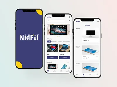 Nidful Decluttering Platform app branding design illustration logo typography ui ux web website