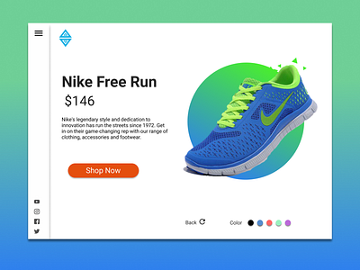 Shoe Shop app design typography ui ux vector web website