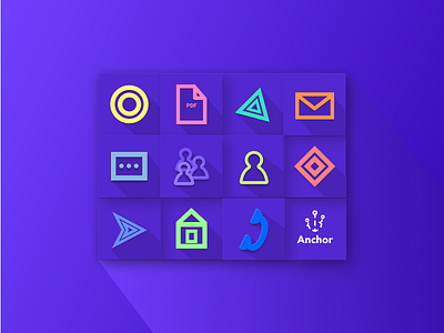 Icons for Anchor connection web app