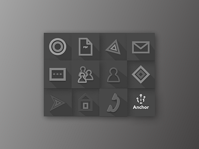 Icons for Anchor connection web app