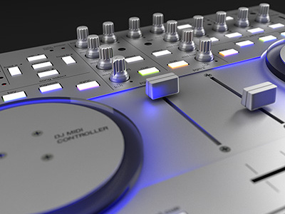 Vestax vci-100. Created in Cinema 4D