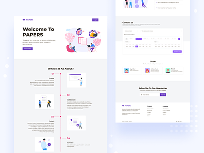 Papers - Landing page branding career guidance career path clean collaborate design documents illustration landing page logo marketplace monetize protect research ui web design