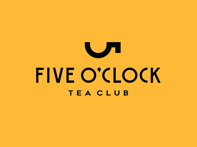 Five O'clock brandmark club cup emblem five for sale logo logodesign mark sign storozhevantosha symbol teaclub