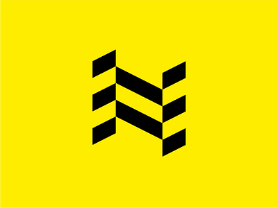 N app block brand identity brandmark emblem for sale geometric logo logotype mark minimal n sign storozhevantosha symbol