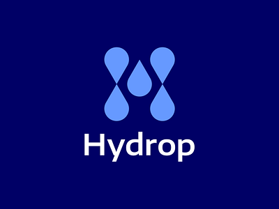 Hydrop app brand identity brandmark drop emblem for sale hydro logo logodesign logotype mark storozhevantosha symbol