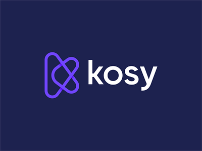 Kosy app brand identity brandmark cozy design freelance gradient icon lepisov logo logodesign loop storozhevantosha symbol teamwork virtual workspace