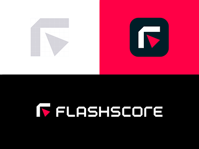 Flashscore app betting brand identity brandmark concept emblem f flash game logo logodesign online result score sport storozhevantosha symbol