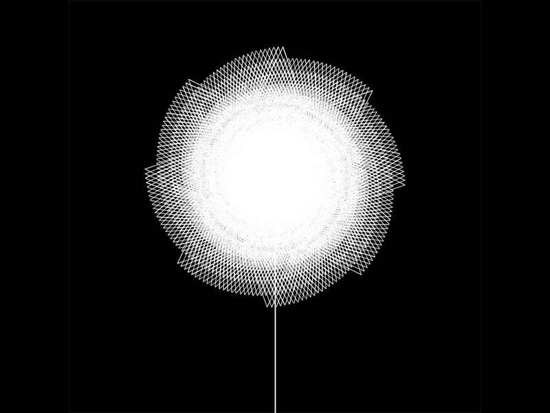 Processing, generative logo: Dandelion.