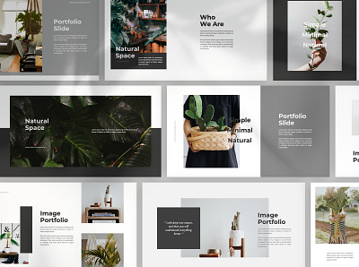 Natural Space Powerpoint Template branding corporate creative design creative market creative studio minimalism powerpoint design powerpoint presentation template presentation template studio