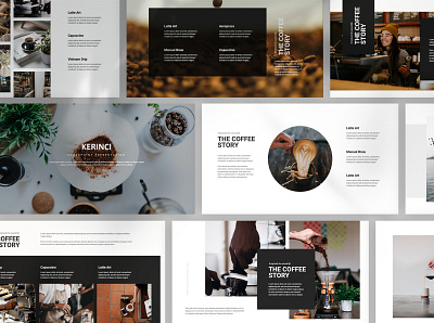 Kerinci Powerpoint Template branding coffee shop powerpoint coffeeshop corporate creative design creative market creative studio naturalistic powerpoint design powerpoint presentation template