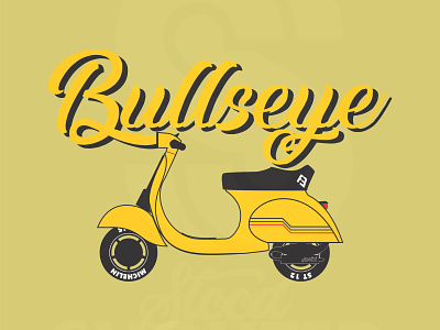 BULLSEYE design flat icon illustration logo vector