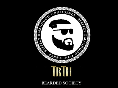 TRTH BEARDED SOCIETY LOGO design icon logo typography