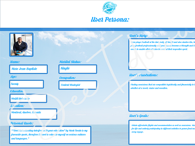 Los Vuelos User Persona - Marc adobe photoshop design icon logo typography ui ux