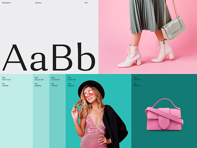 Сolor palette & Typeface for Luxxy branding ui