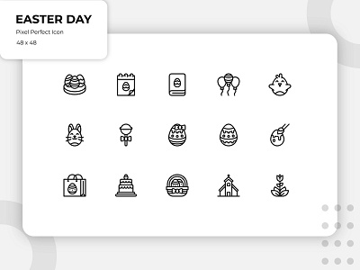 Easter Day Outline Icon