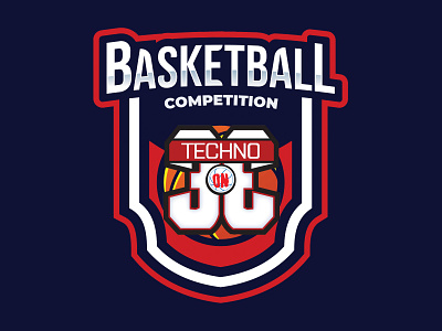 Techno 3 on 3 Competition Logo artwork basketball branding design icon logo logodesign logotype sport ui