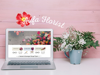 Flower Sale Website of Aufa Florist branding branding and identity branding design business design dribbble indonesia ecommerce florist indonesia web design website