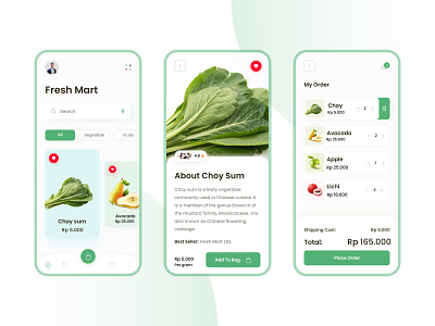 Fresh Mart - Grocery App design dribbble indonesia fruit grocery mart ui user experience user interface ux vegetable