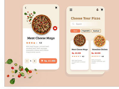 Pizza design figma mobile ui pizza ui ui ux design ux