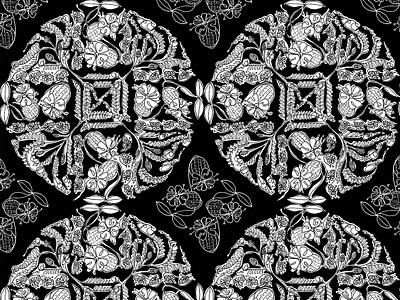 Campion botanical art design illustration surface pattern