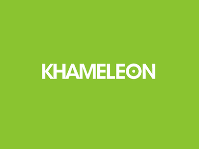 Khameleon ( Chameleon ) chameleon clean green lizard minimal simple word mark