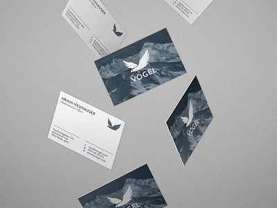 VÖGEL austria birds blue business businesscards card cards case study fly flying logo vogel
