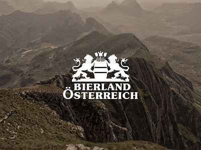 Brewers Association of Austria Logo austria beer beerland brand branding brewer design identity landscape lions logo mountains