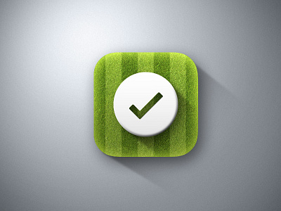 Task Kicker Icon app appstore check design football grass green icon list logo soccer todo