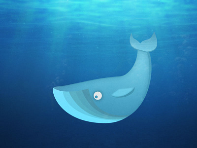 Whale blue bubbles character design fish illustration water whale
