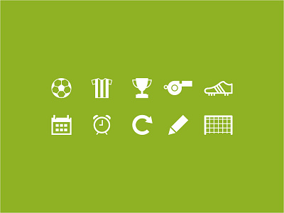 Soccer Icons app ball calendar football freebie goal icon icons pictographs shoe simple soccer