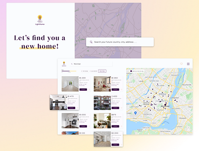 LightHome - Real Estate Concept dashboard landing page real estate ui ui design uiux website