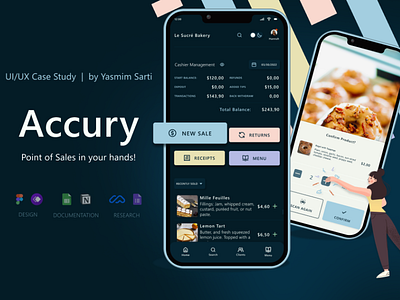 Accury - Cash Register App Case Study case study cash register design interface mobile money pos system ui ui design uiux ux research