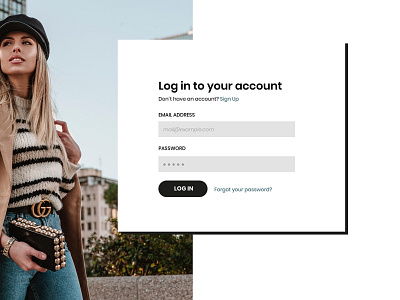 Log in desktop detail fashion login login form sign up