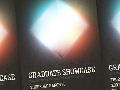 Graduate Showcase poster fast light poster promotion shape