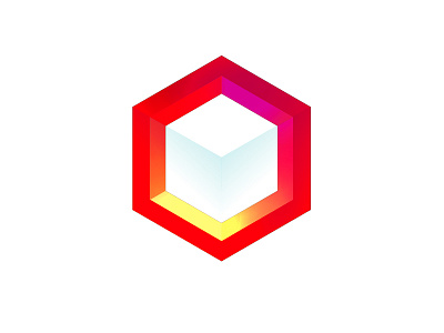 Unused logo concept geometric gradients lighting logo