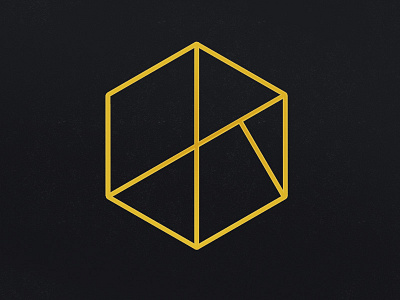 End of my Hexagon Phase dark geometry gold line logo mark