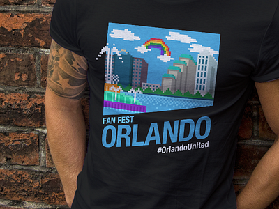 Fan Fest Orlando Official Shirt 8bit city fan fest gaming nintendo orlando pulse shirt stalker vintage walker