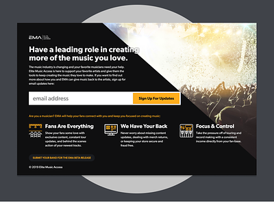 Holding page for music startup beta coming soon email holding landing