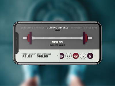 DailyUI Challenge #4 barbell calculator counting dailyui dailyui004 gym numbers weights workout